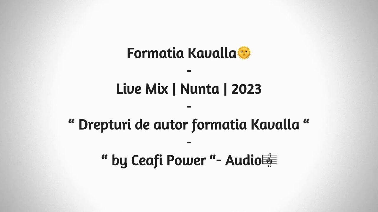 Formatia Kavalla - Live Mix - Nunta - 191