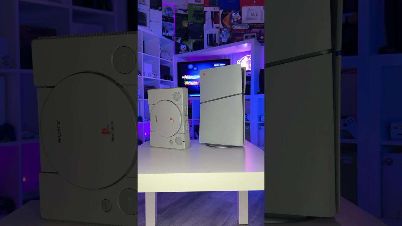 Sony PS1 vs Sony PS5 Slim 30th Anniversary👊🏻 #asmr #sony #playstation #ps5 #ps1 #gaming