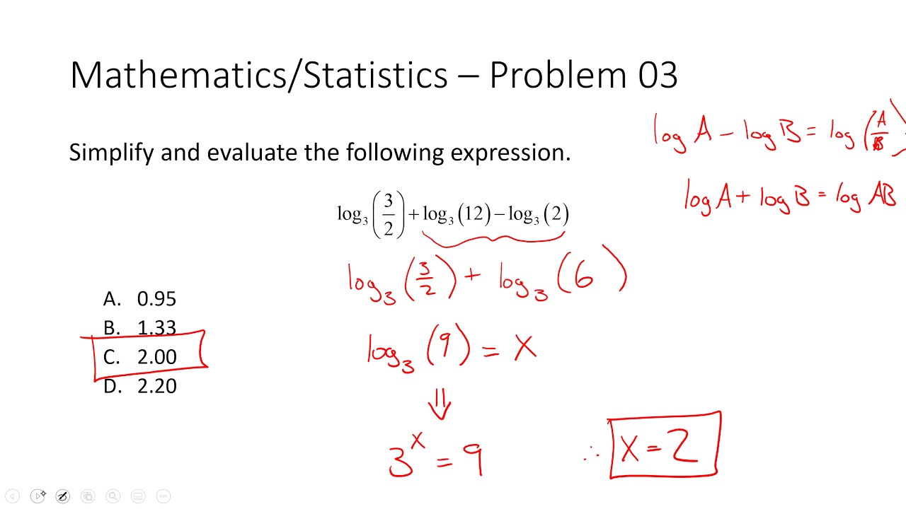 CE 452 Lecture 08: FE Exam Review, Mathematics (Recorded on 2020.10.21)