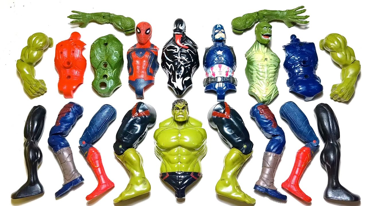 AVENGERS TOYS MARVEL'S, SPIDERMAN VS HULK VS VENOM VS CAPTAIN AMERICA VS LIZARD