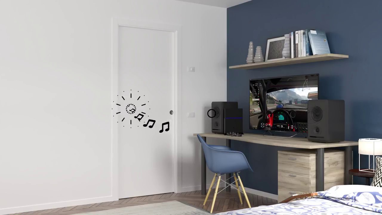 Come funziona una porta scorrevole acustica Eclisse 38 db