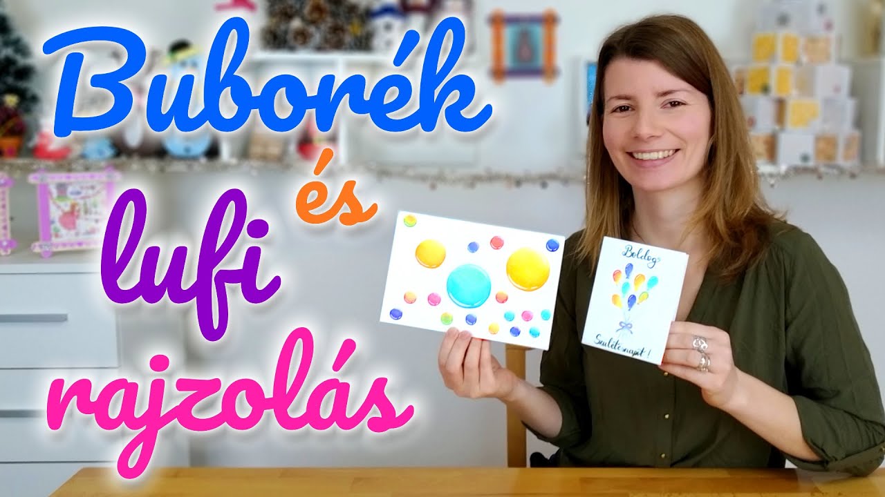 Buborék rajzolás színes ceruzával - Kreatív ötlet