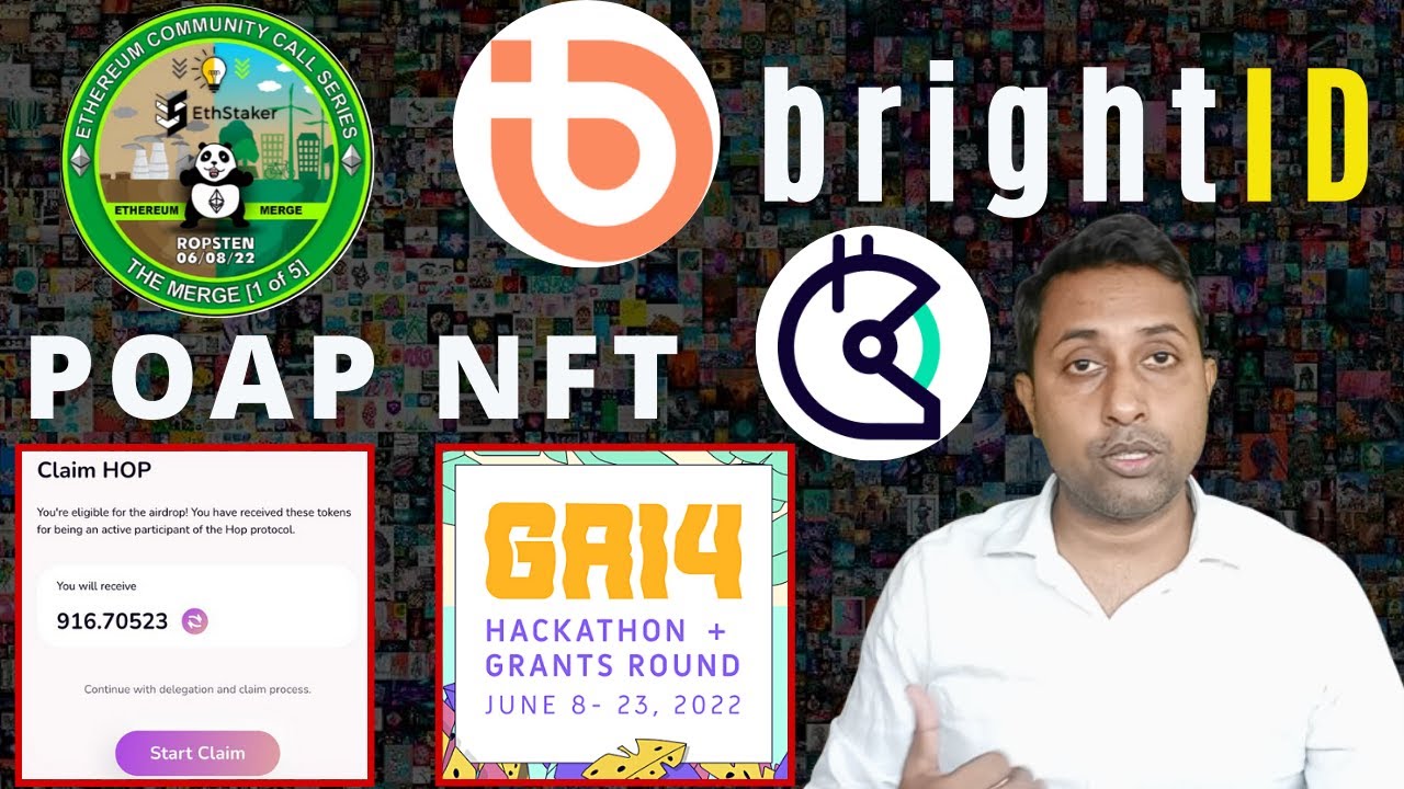 Gitcoin (GR14) Passport Verify | Hop Token Claim | How to BrightID Verify | ETH Merge POAP NFT Claim