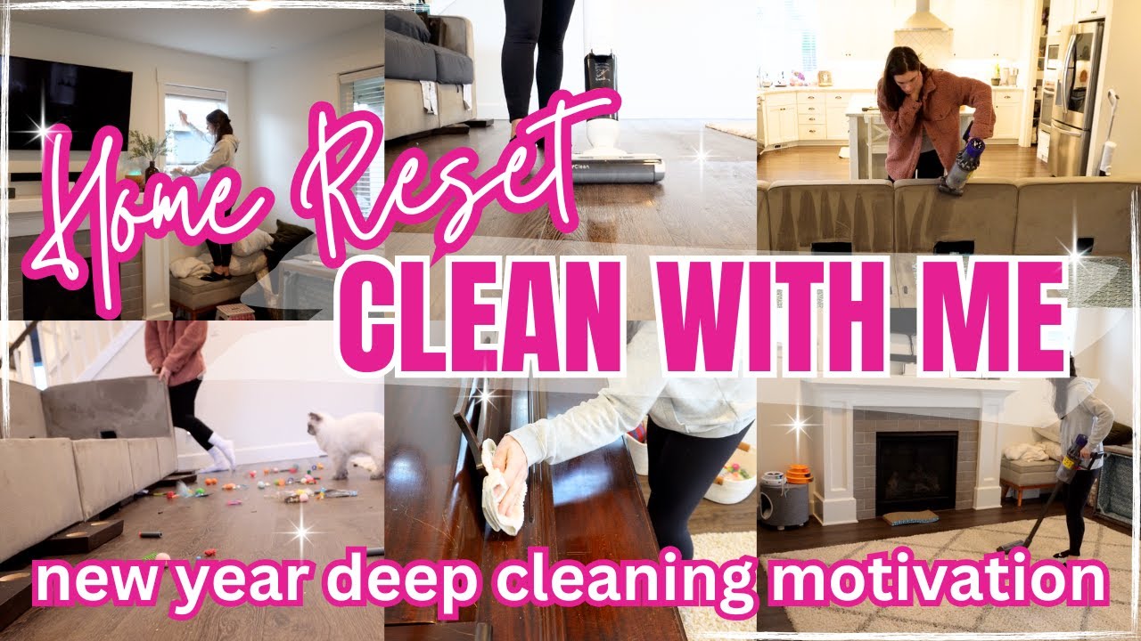 CLEAN WITH ME DEEP CLEAN HOME RESET! NEW YEAR LIVING ROOM DEEP CLEANING! CLEANING MOTIVATION 2025!