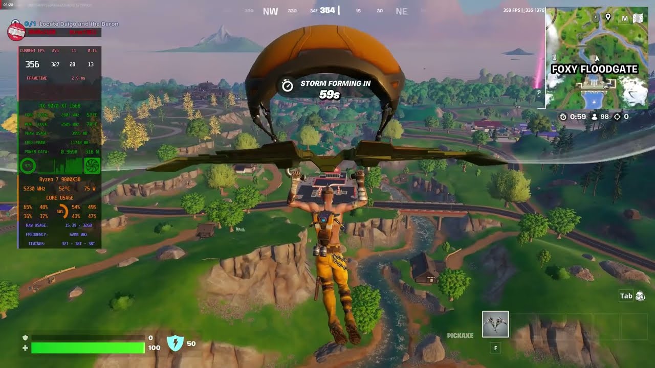 Fortnite | AMD RX 9070 XT | 4K Performance mode competitive settings gameplay!🚀