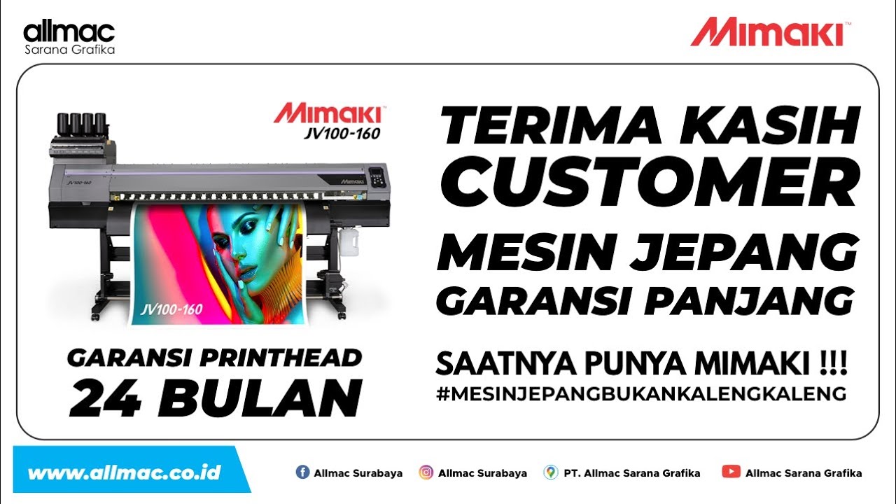 LANGSUNG KIRIM!!!! Delivery Setup Install Mimaki JV100-160 @Kota Pahlawan