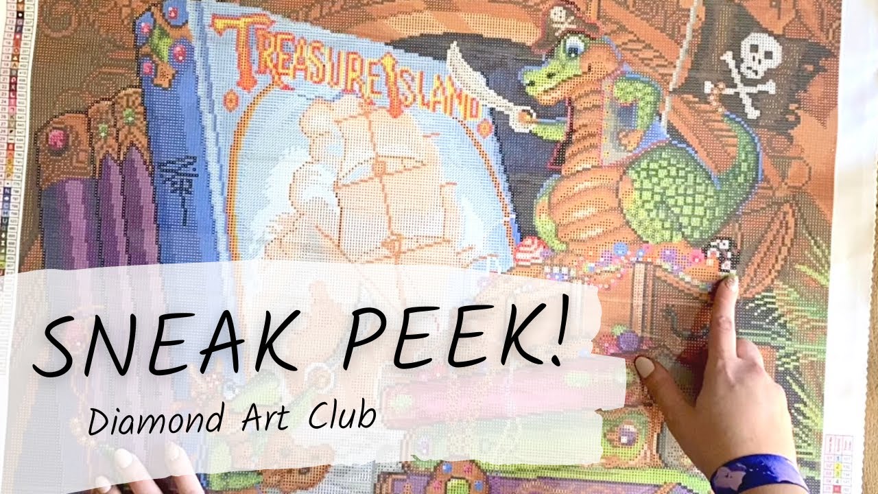 Sneak Peek (and WIP)! The long-awaited “Treasure Quest” from Diamond Art Club and Randal Spangler