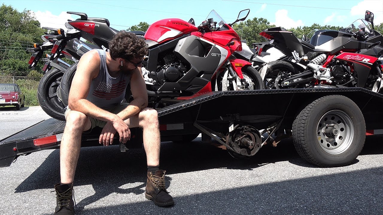 Why our trailer almost caught on FIRE bringing bikes back from the AUCTION