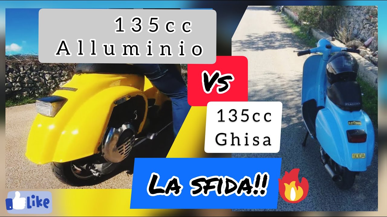 SFIDA FINITA MALE PER UNO DEI DUE - VESPA 50 SPECIAL 135cc -  Ghisa VS Alluminio