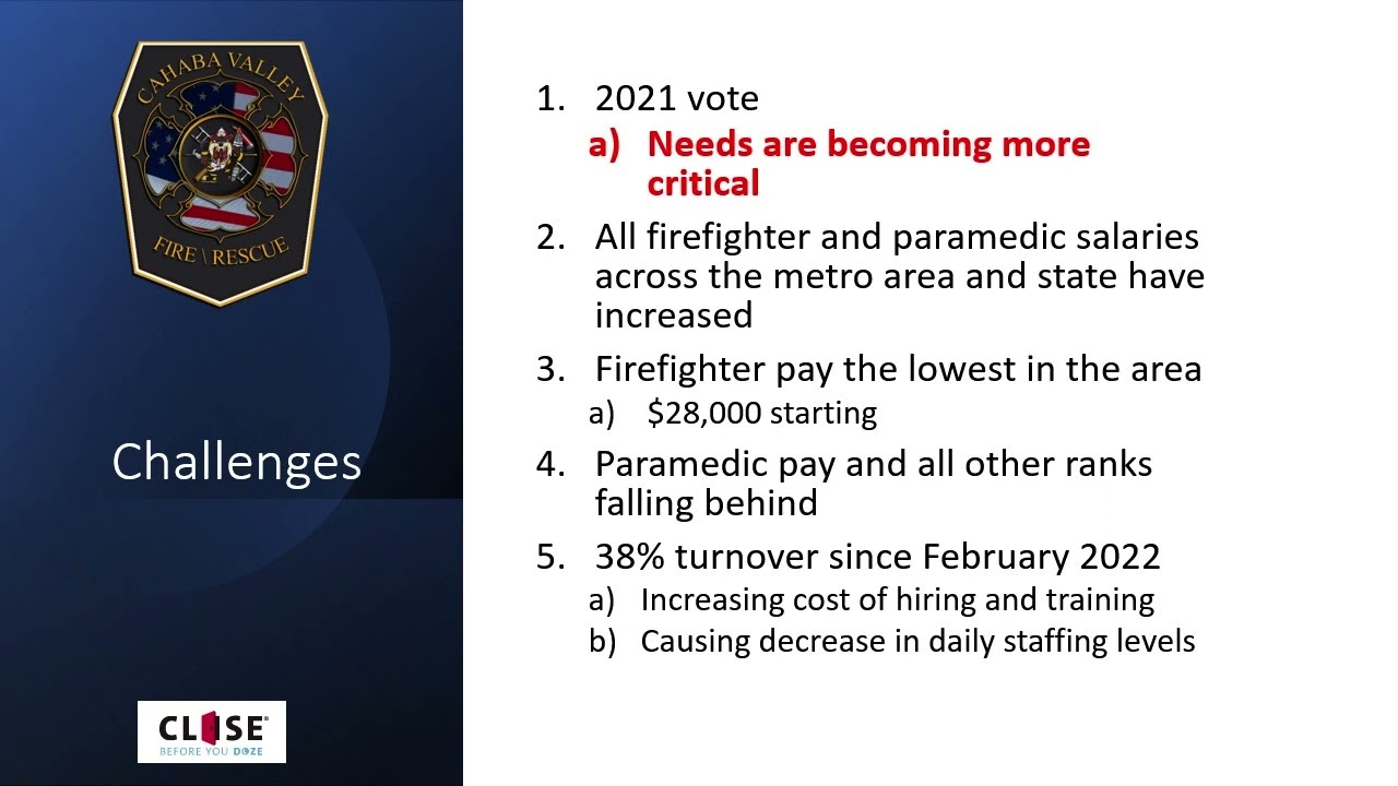 Cahaba Valley Fire District 2023 Community Meeting | Election Presentation
