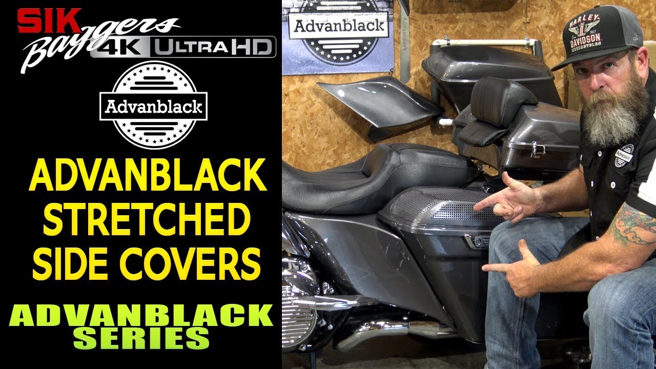 Advanblack Stretched Side Covers 14+ Harley Davidson Touring