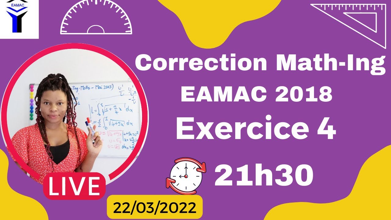 Correction  Exercice 2 Maths 2018  EAMAC-Cycle Ingénieur