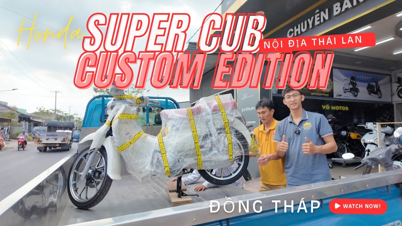 SuperCub C125 Custom Edition nội địa Thái màu trắng yên đỏ | Ship tận nhà khách Đồng Tháp
