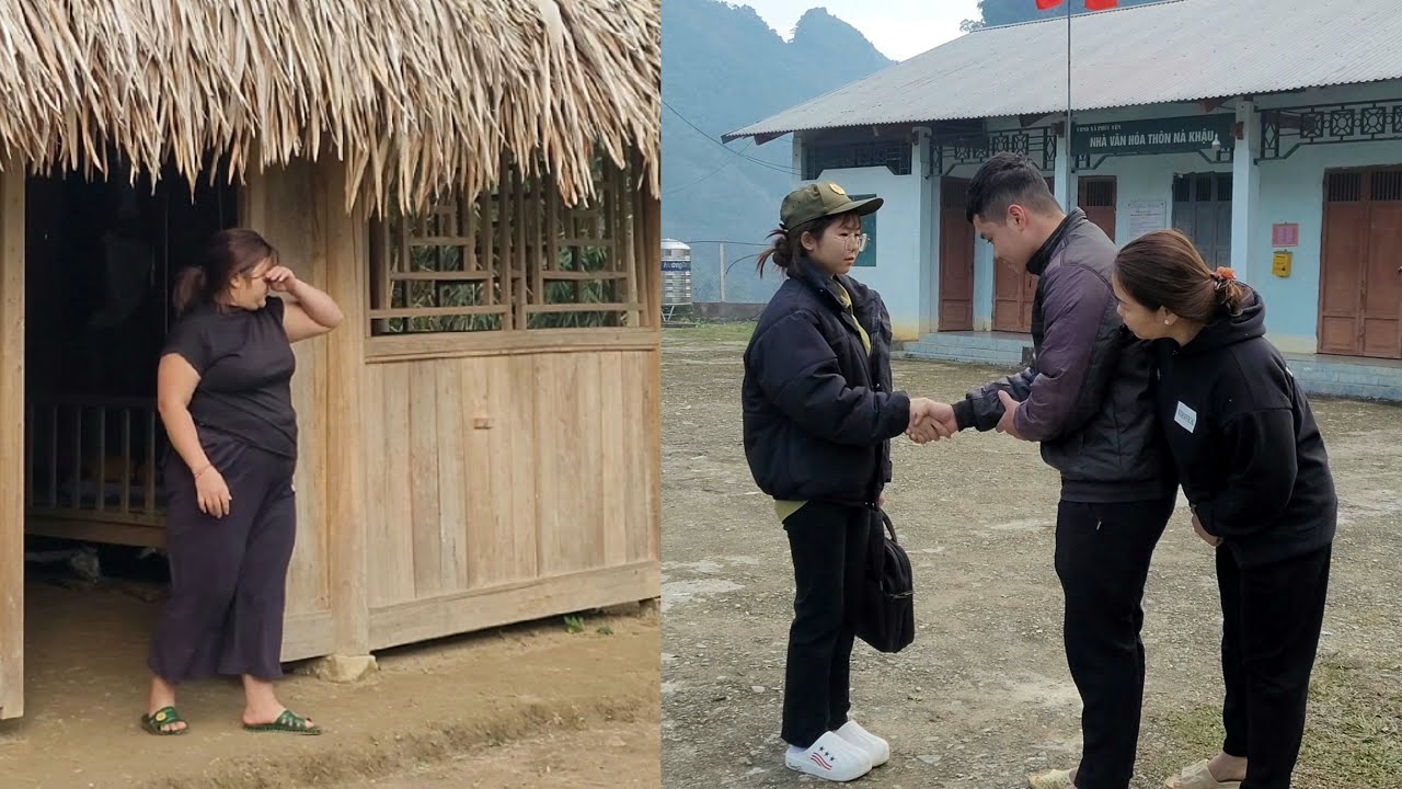 Girl Pulling Weeds in the Garden, a Cruel Woman Leaves Prison and Returns to Freedom