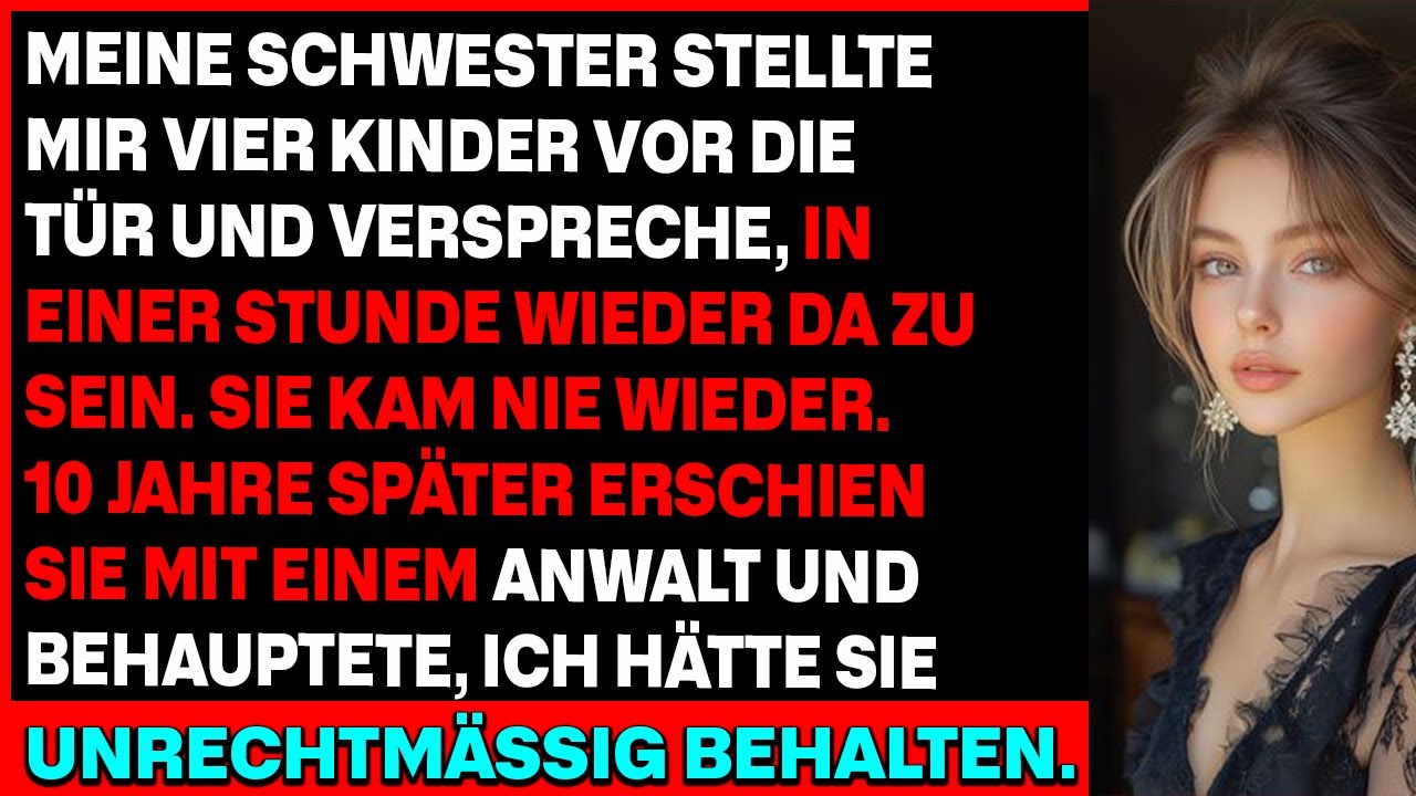 Meine Schwester ließ mir ihre vier Kinder da und sagte: „Ich bin in einer Stunde zurück.“ Zehn
