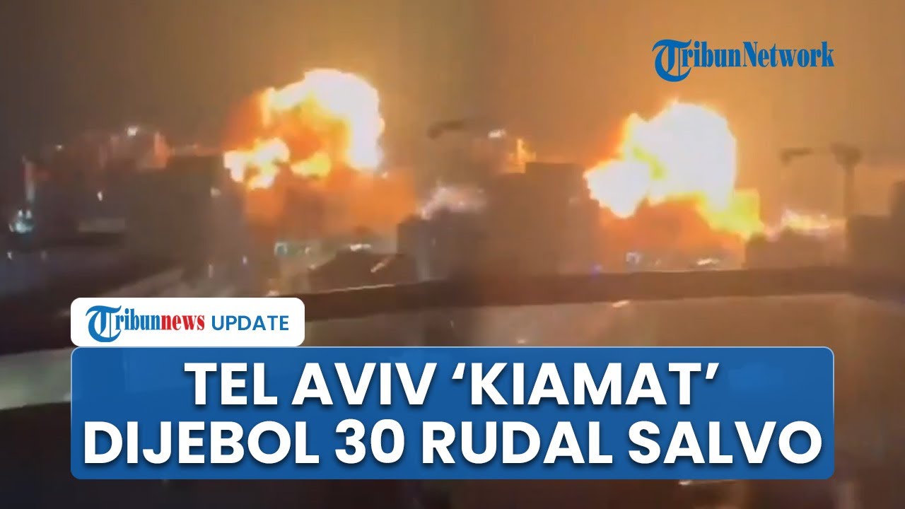 Serangan Besar-besaran Iran, 30 Rudal Salvo Bakar Tel Aviv & Lenyapkan Kota-kota Israel, Warga Tewas