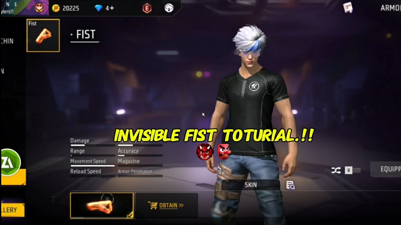 HOW TO GET INVISIBLE FIST IN FREEFIRE🤯 ( EASY TOTURIAL✅✅ )