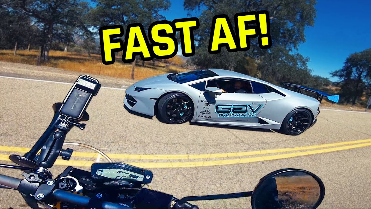 LAMBORGHINI vs MT-09! *PURE SOUND*