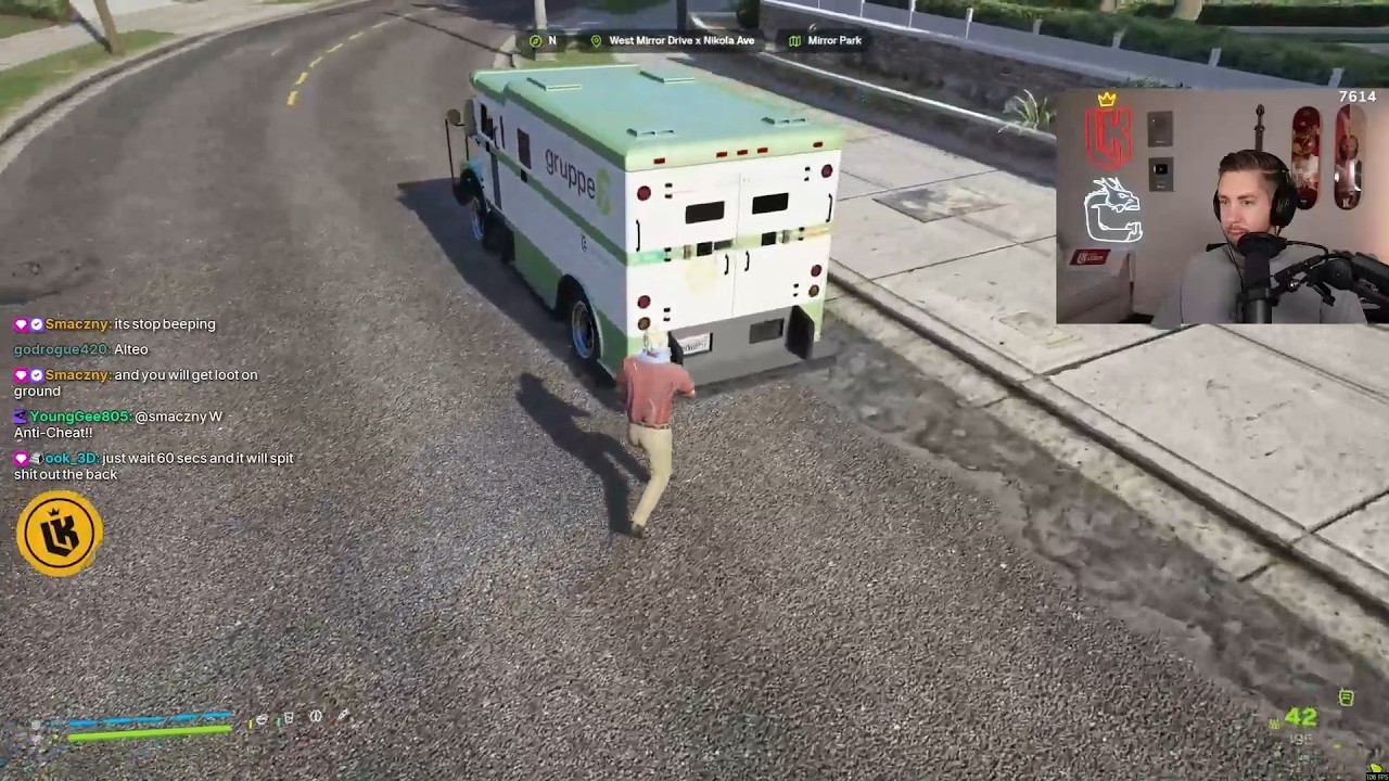 Chang Gang Doing Bank Truck & K gets Troll by Devs