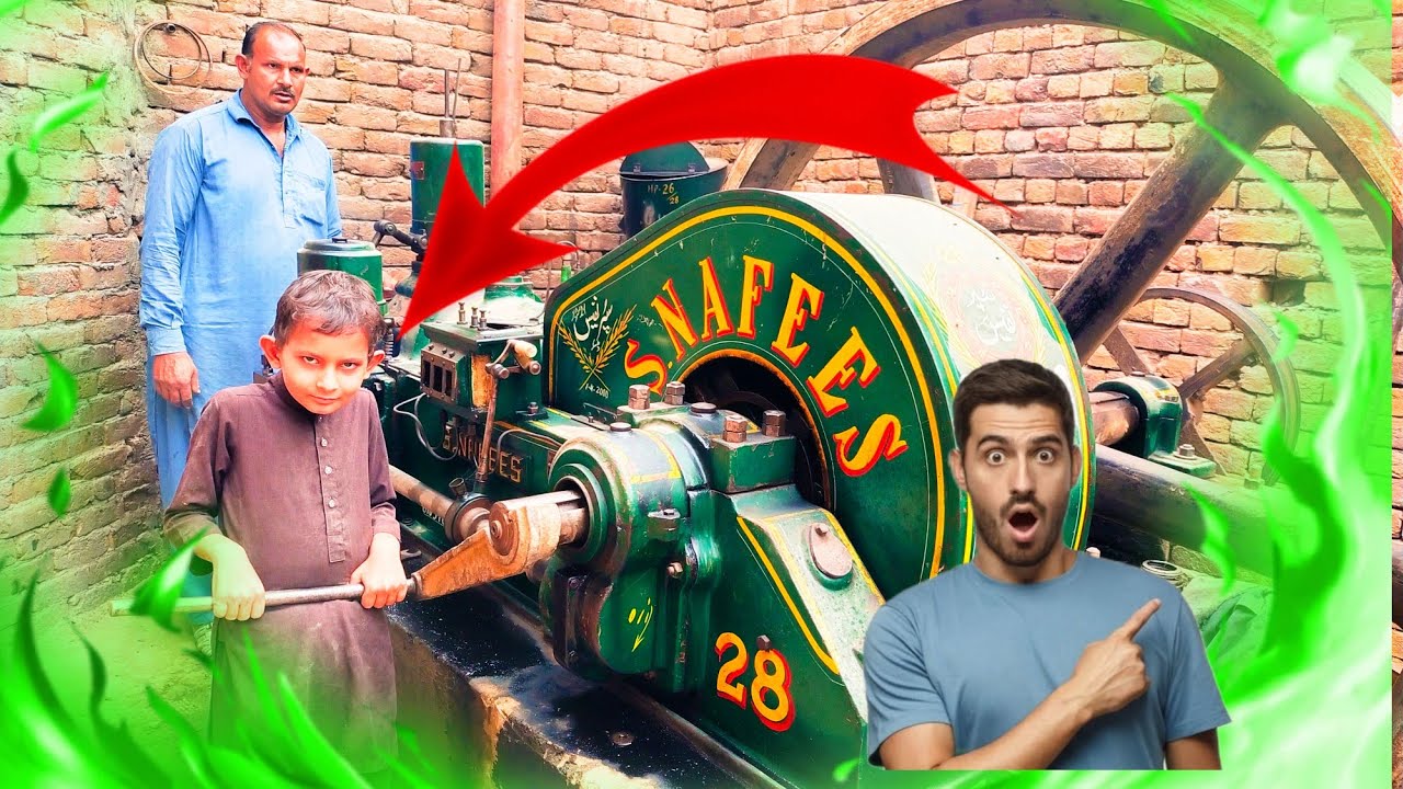 Biggest Old Black engine start up power full Old Black engine 28 HP amazing work