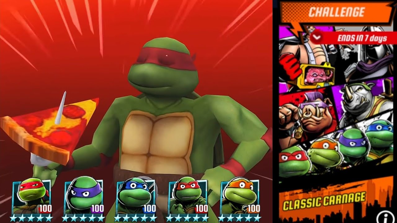 Teenage Mutant Ninja Turtles Legends Gameplay - Classic Carnage Challenge