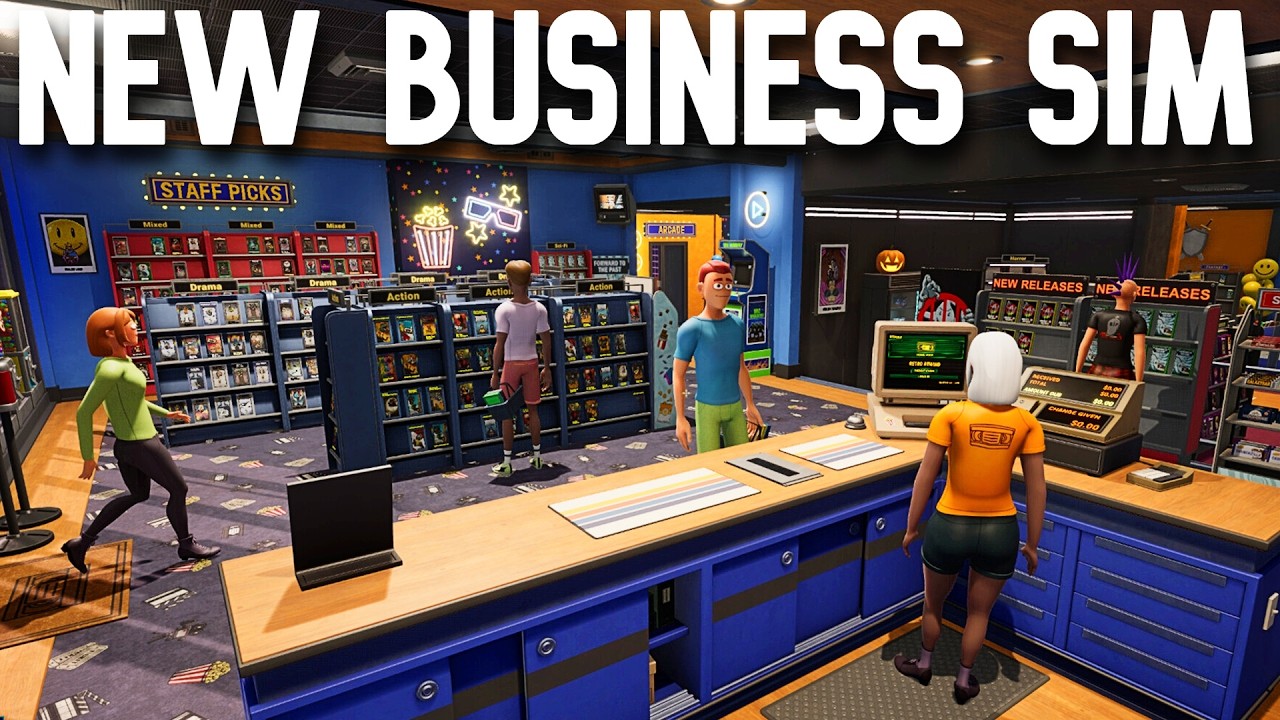NEW BUSINESS SIMULATOR - Rent You FAVORITE MOVIES in this Retro Video Store Simulator | EARLY LOOK