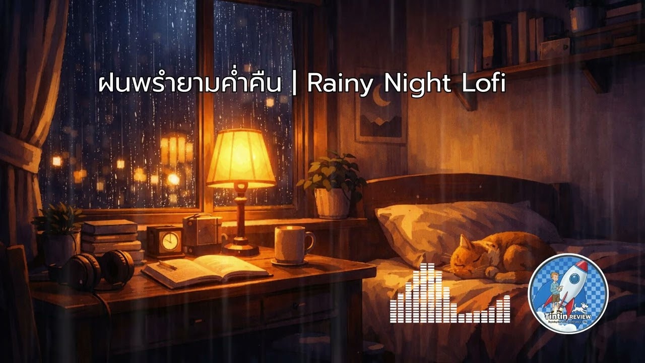 ฝนพรำยามค่ำคืน | Rainy Night Lofi 🌧️ เพลง Lofi ฟังสบาย เสียงฝนกล่อมนอน นอนหลับ ผ่อนคลาย