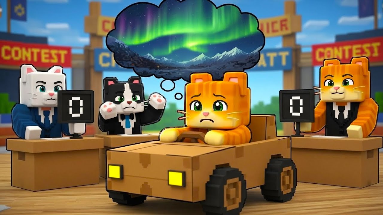 Ginger Lost the Car Contest 😢 Mama Cat’s Special Gift SHOCKED Everyone! | Ginger Minecraft Story