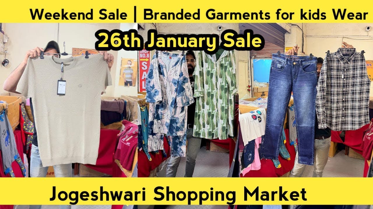 26th January sale on branded garments in 📍Jogeshwari West📍 shopping market 