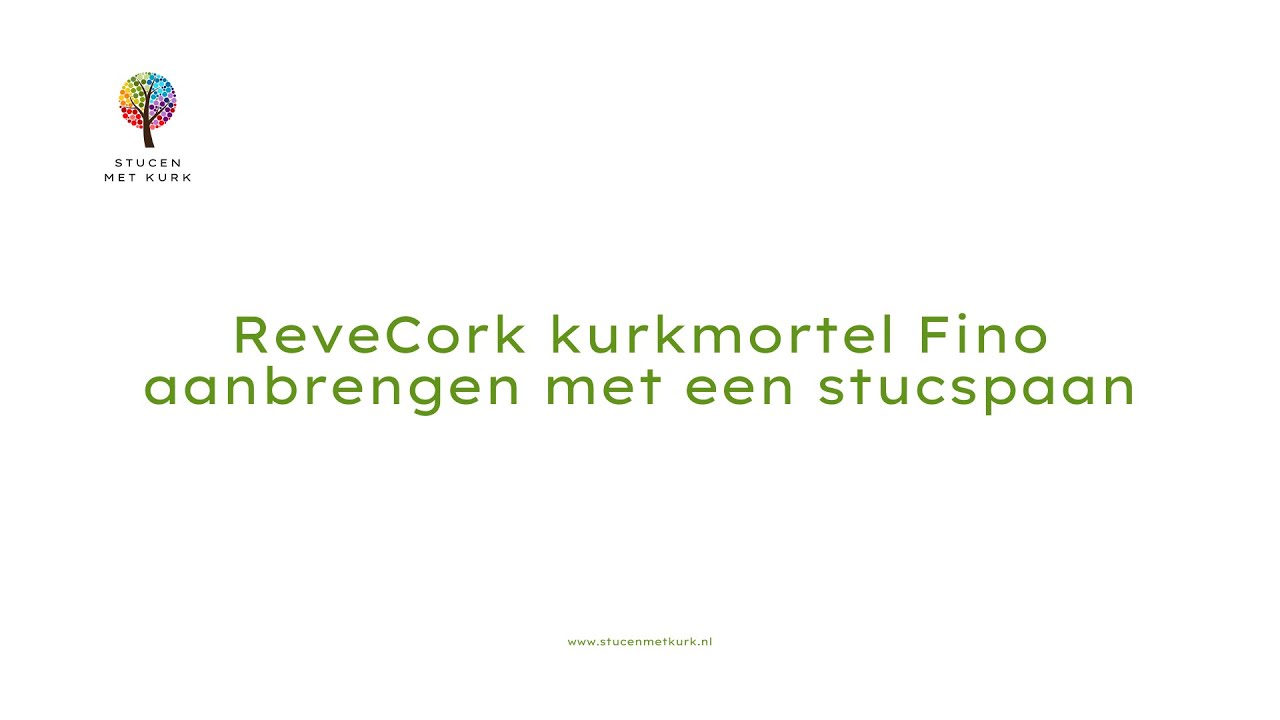 ReveCork kurkmortel Fina met een stucspaan aanbrengen