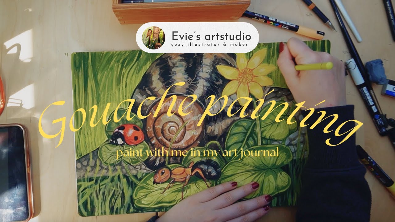 [Cozy] Gouache Painting Session || Paint with Me