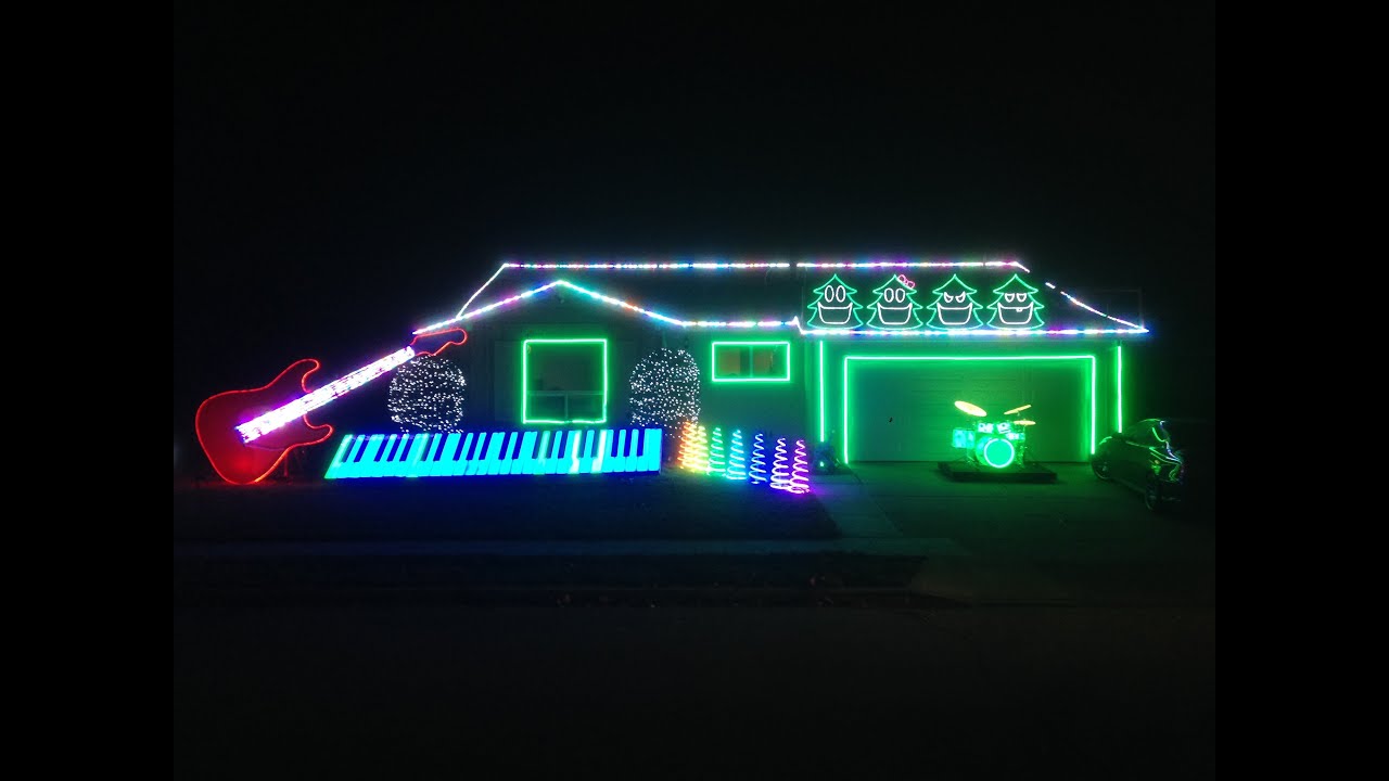Sarajevo (Carol of the Bells) Christmas Light Show! WATCH END! - Trans-Siberian Orchestra)