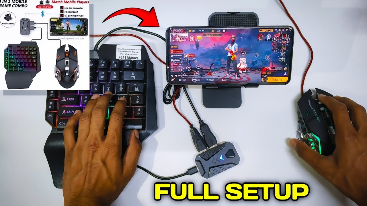 Play Free Fire Mobile with Keyboard & Mouse using 4in1 Mix Pro Combo 🔥 – Full Setup Explained!