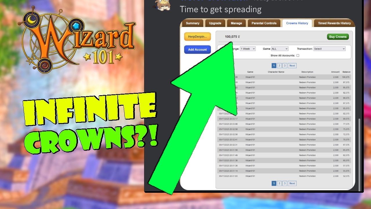 Wizard101 Accidentally Put Out An INFINITE Crowns Code.