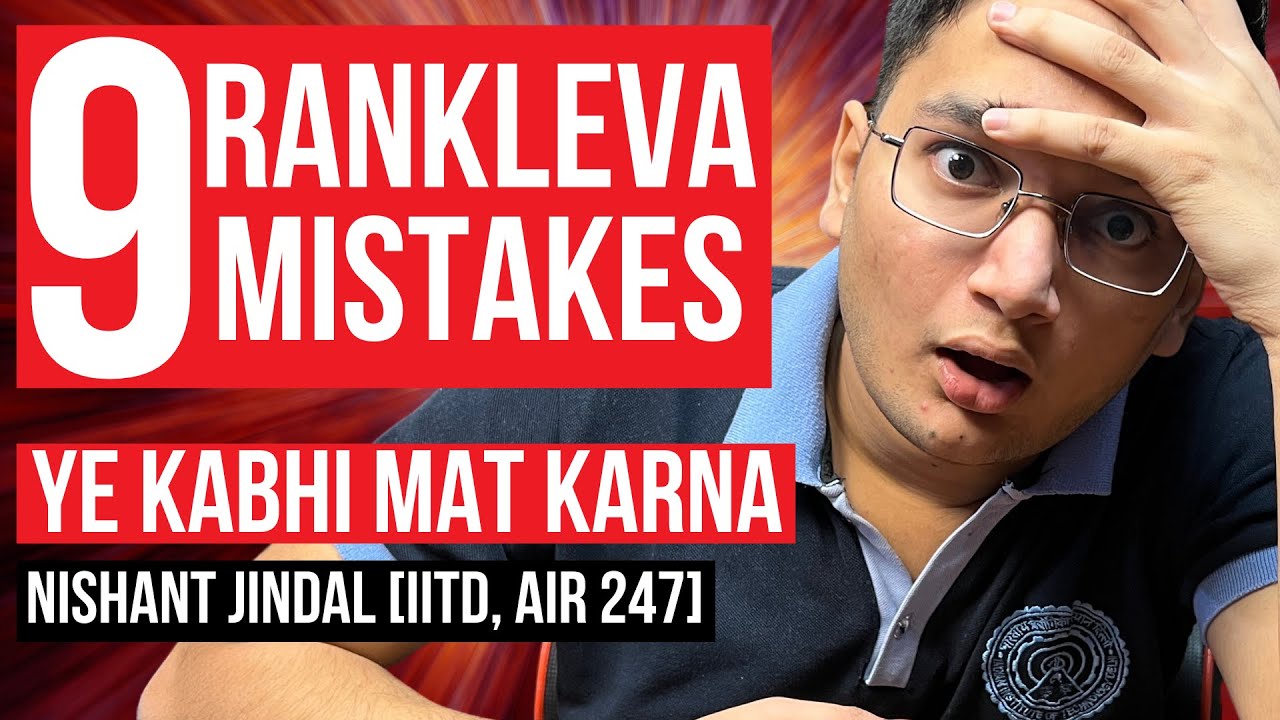 9 MISTAKES Which Will Cost YOU IIT! | #iit #jee2024 #jee2025