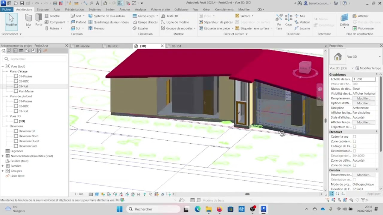 Formation REVIT ARCHI - 10 - Modification des murs rideaux