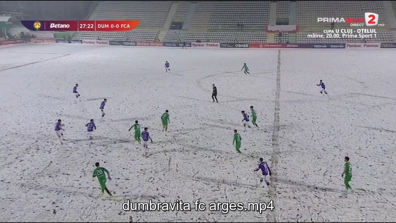REZUMAT: CSC Dumbrăviţa - FC Argeş 1-2. Pe zăpadă, piteştenii merg în sferturile Cupei
