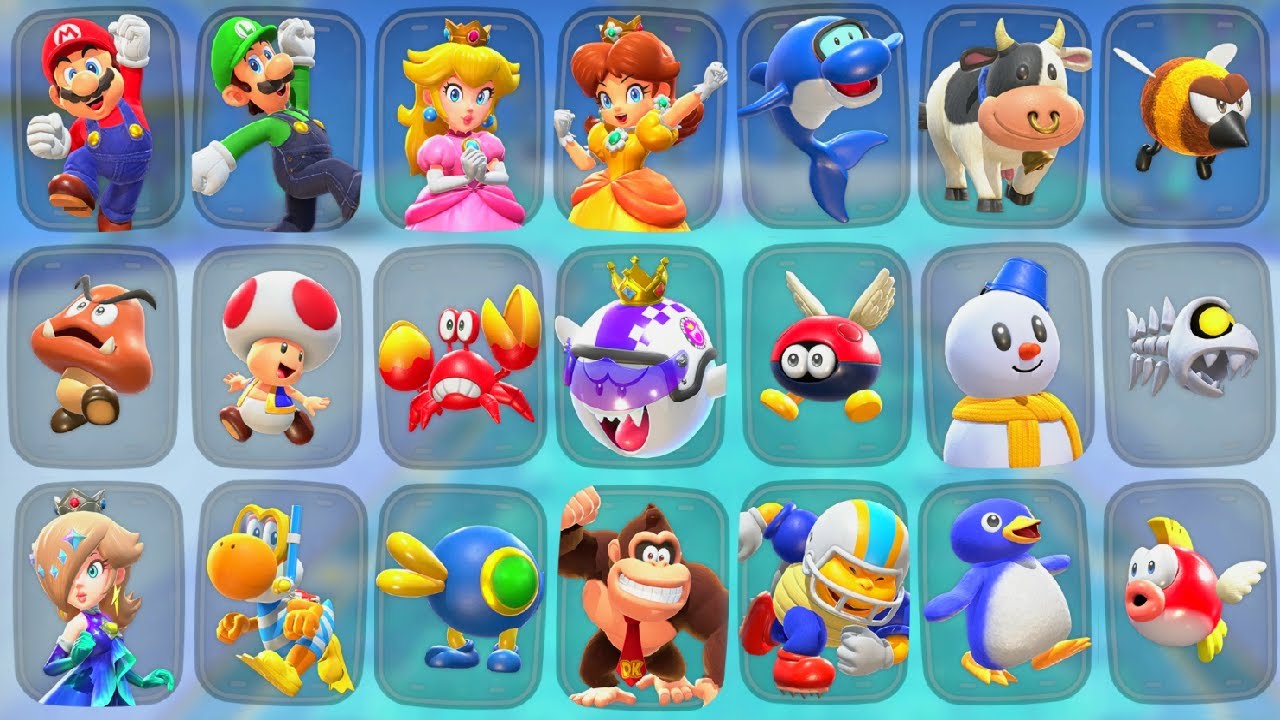 Mario Kart World (Switch 2) - All Characters (All Secret Characters & Costumes Included)
