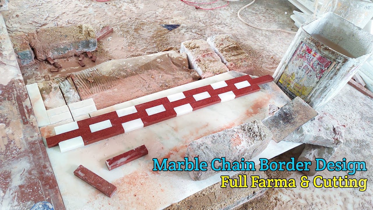 Marble Border Chain Design Cutting And Farma Making Teachnique || Marble Design