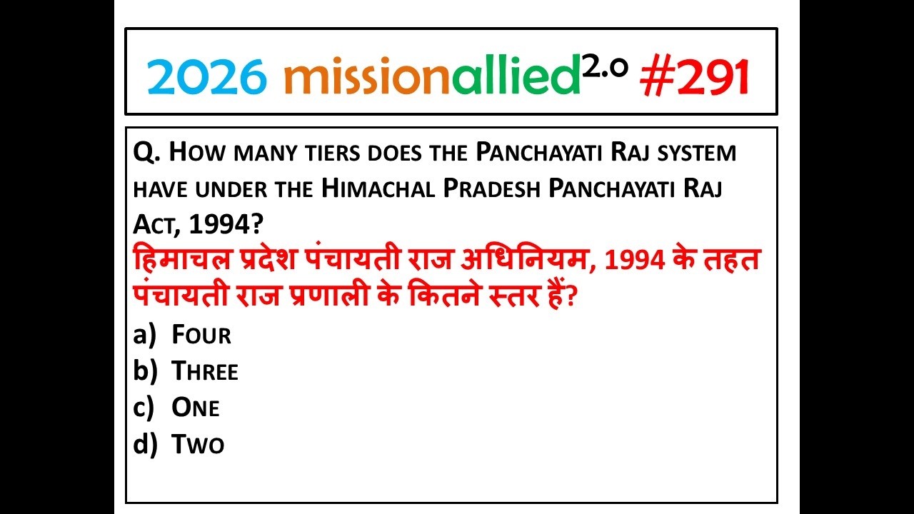 HIMACHAL PRADESH GK 2026 IMPORTANT QUESTIONS || HPRCA/HPPSC PAPER 1 HIMACHAL GK