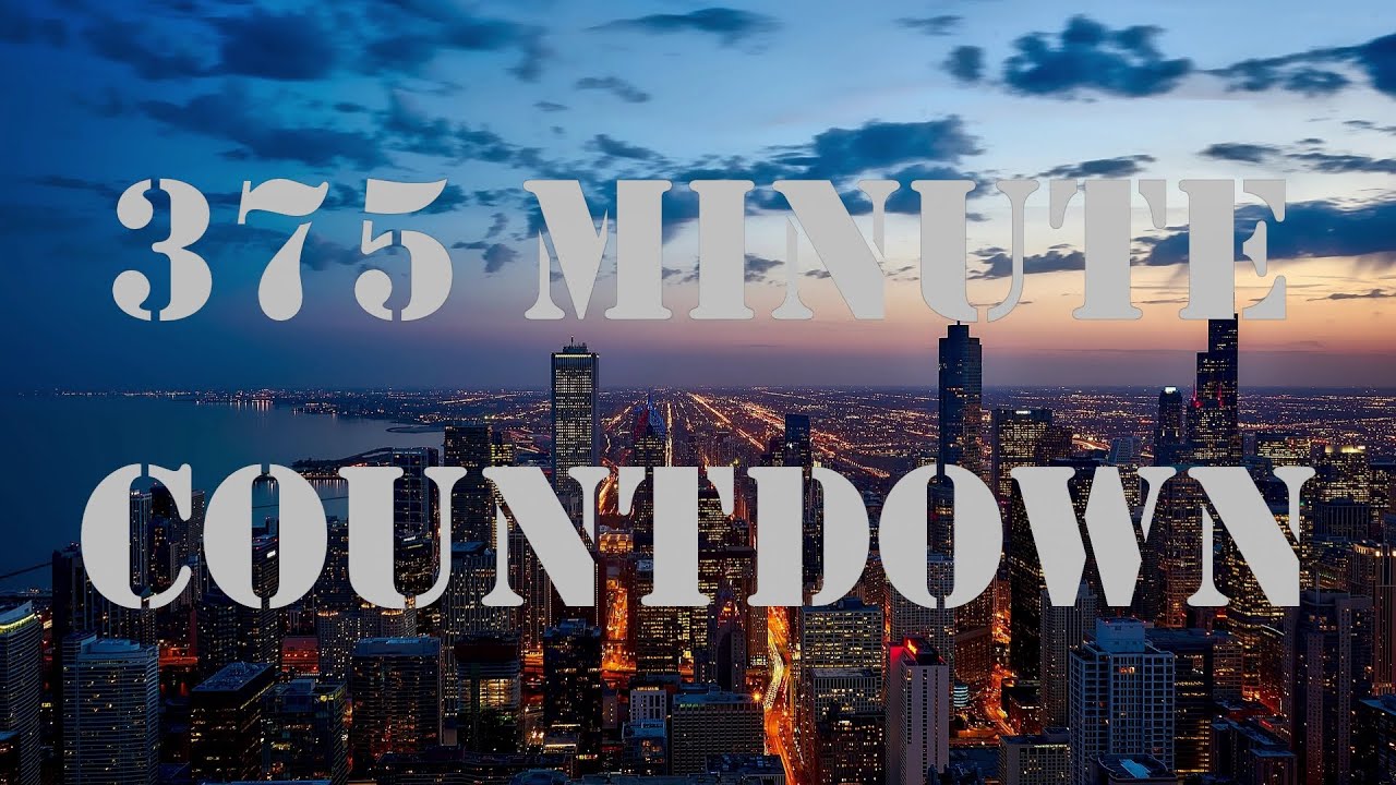 375 minute timer countdown with alarm sound effect