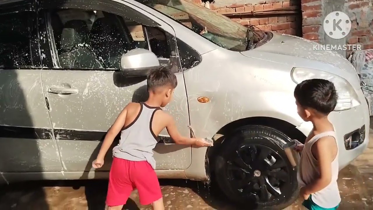 Meet and aaru car washing with our father