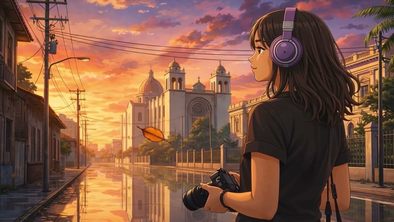 Late Sunset Focus 🌆 | Lo-Fi Glitch Pop for Focus & Late Nights
