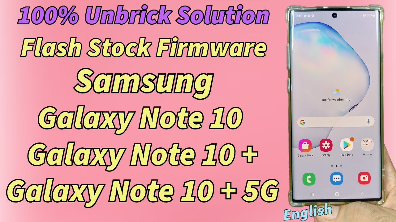 Прошивка Unbrick Galaxy Note 10 Plus 5G Flash Stock работает на 100%