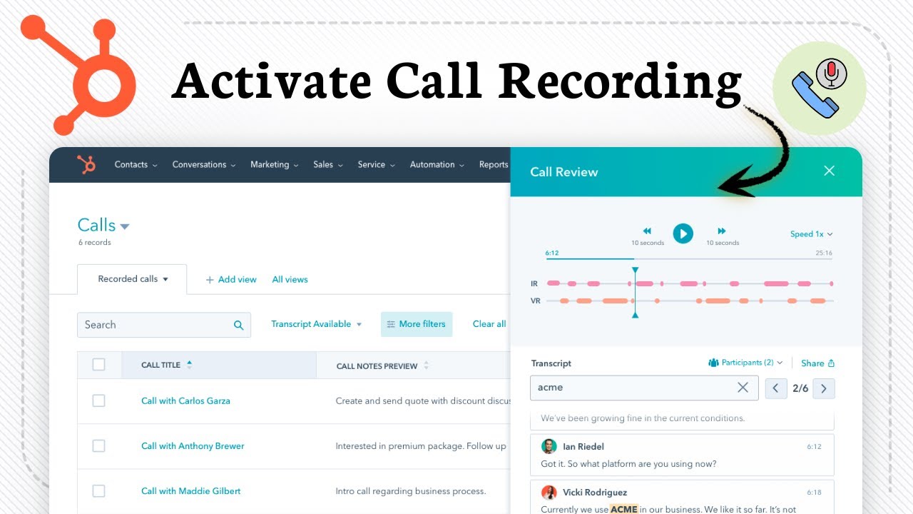 How To Enable HubSpot Call Recording (Basic Call Management)