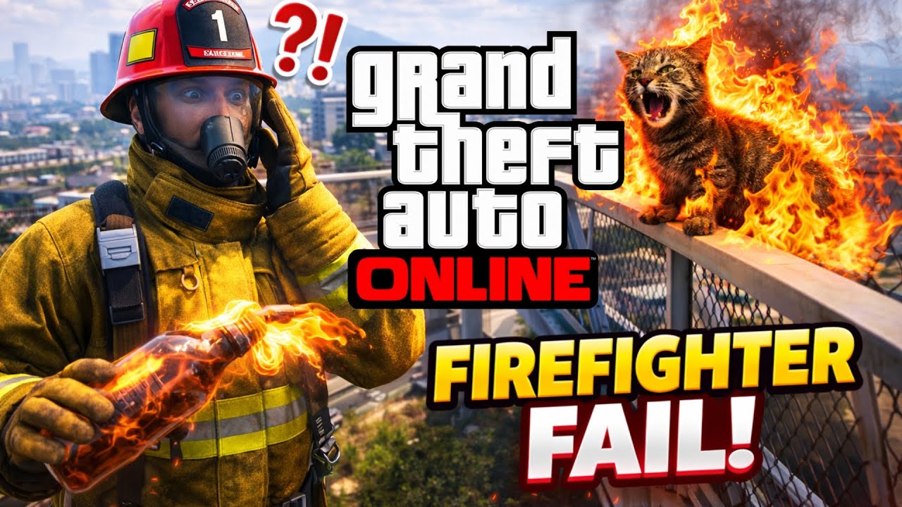 GTA V Roleplay: The Worst Firefighter in Los Santos History (Cat Rescue Fail)