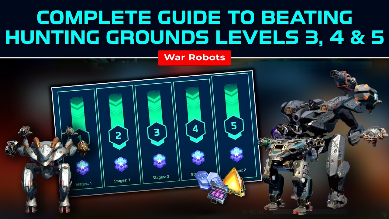 01 Jan 2026 🔥 Hunting Grounds Mode Complete Guide Levels 3, 4 & 5 | War Robots Extermination Mode