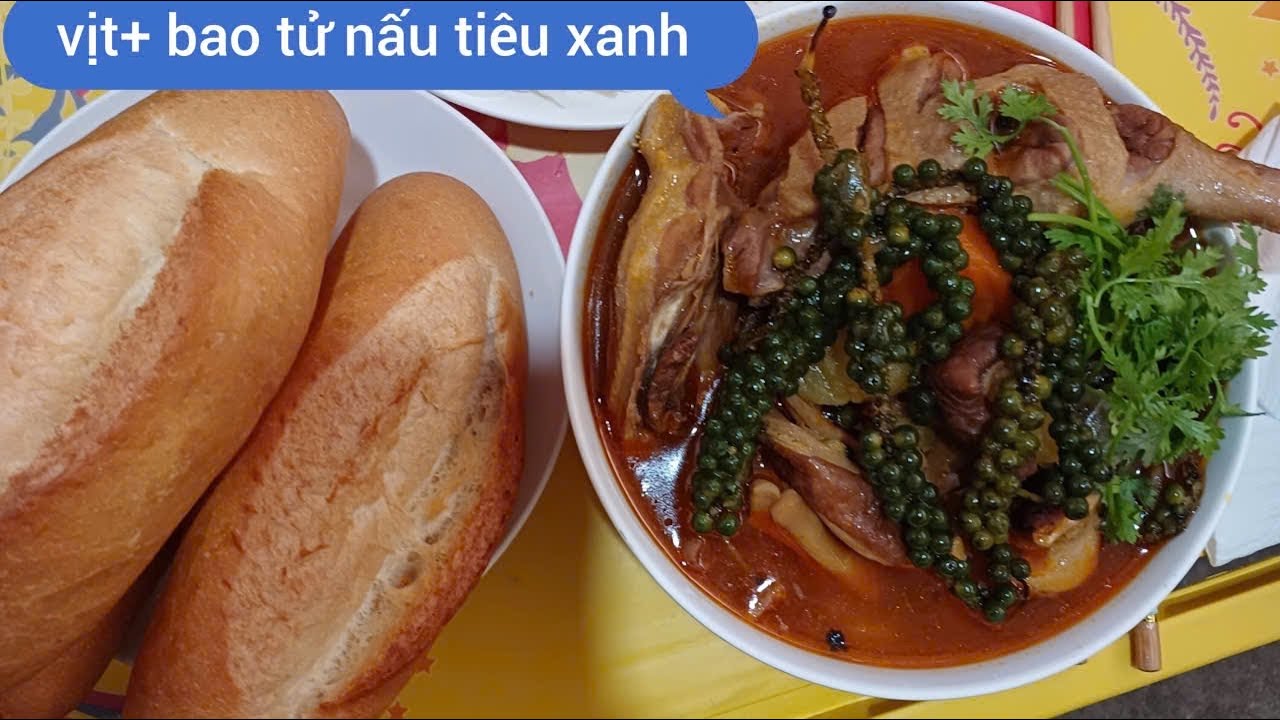 Vịt + bao tử nấu tiêu xanh thơm ngon mời mọi người 