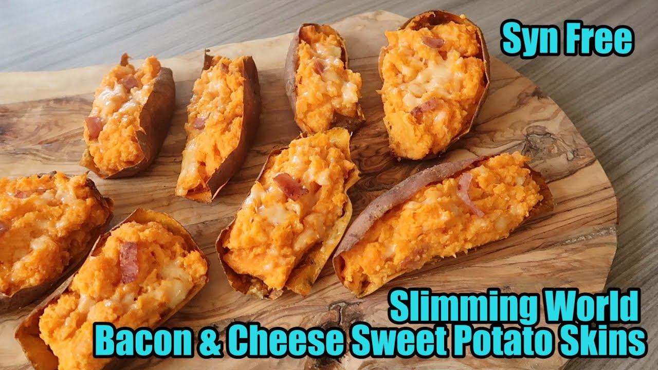 Slimming World Bacon and Cheese Sweet Potato Skins - SYN FREE