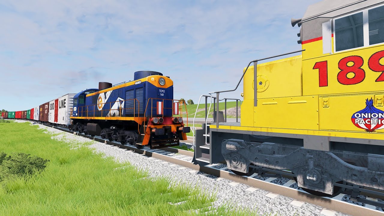 Realistic Train Crashes #11 - Beamng.Drive